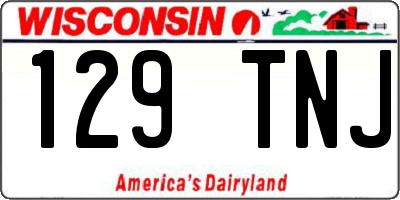 WI license plate 129TNJ