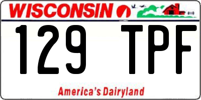 WI license plate 129TPF