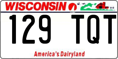 WI license plate 129TQT