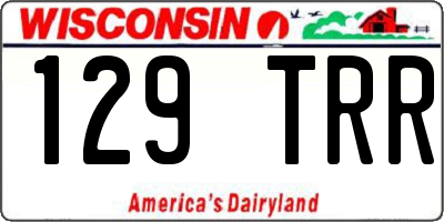 WI license plate 129TRR