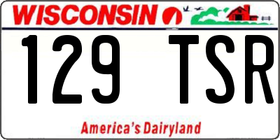WI license plate 129TSR