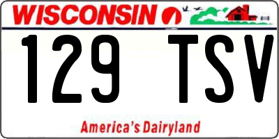 WI license plate 129TSV