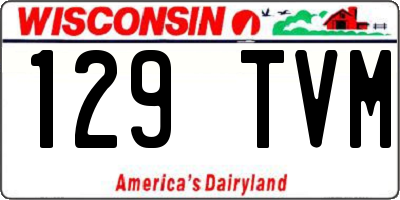 WI license plate 129TVM