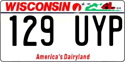WI license plate 129UYP