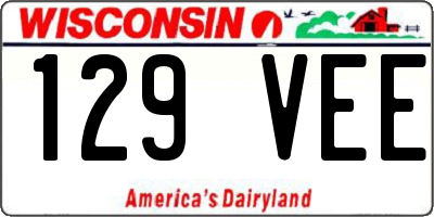 WI license plate 129VEE