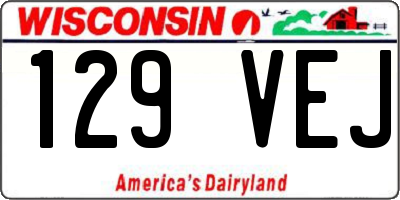 WI license plate 129VEJ