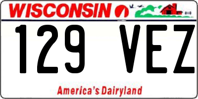 WI license plate 129VEZ