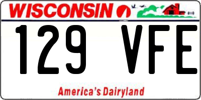 WI license plate 129VFE