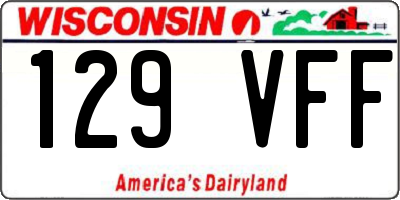 WI license plate 129VFF