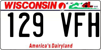 WI license plate 129VFH