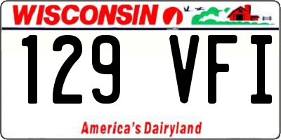 WI license plate 129VFI