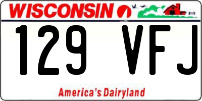 WI license plate 129VFJ