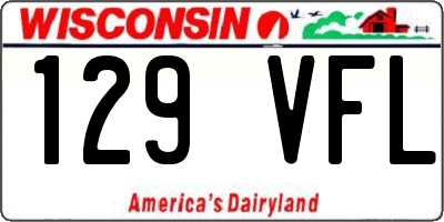WI license plate 129VFL