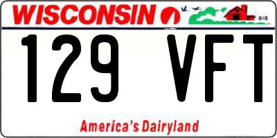WI license plate 129VFT