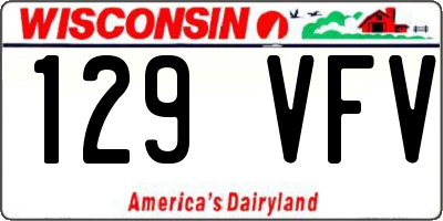 WI license plate 129VFV