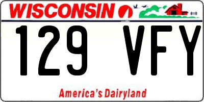 WI license plate 129VFY