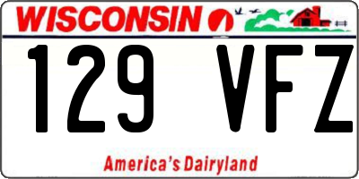 WI license plate 129VFZ