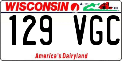 WI license plate 129VGC