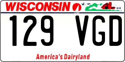WI license plate 129VGD