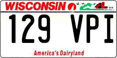 WI license plate 129VPI