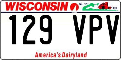 WI license plate 129VPV