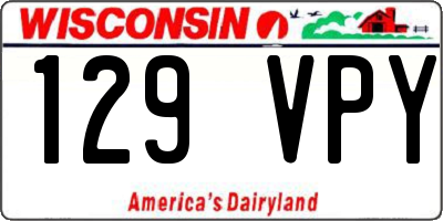 WI license plate 129VPY