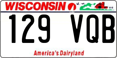 WI license plate 129VQB