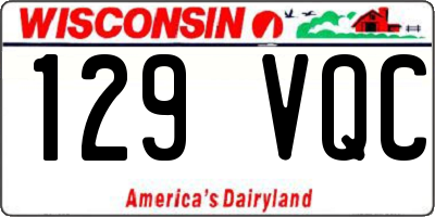 WI license plate 129VQC