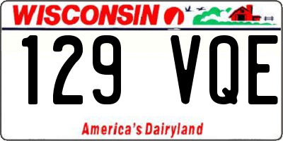 WI license plate 129VQE