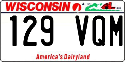 WI license plate 129VQM