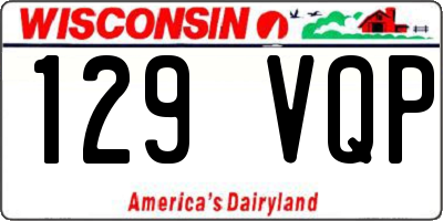 WI license plate 129VQP