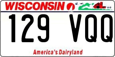 WI license plate 129VQQ