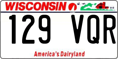 WI license plate 129VQR