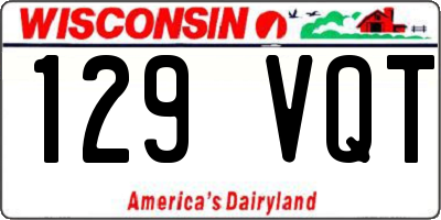 WI license plate 129VQT