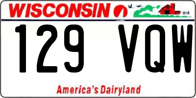 WI license plate 129VQW