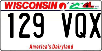 WI license plate 129VQX