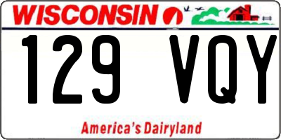 WI license plate 129VQY
