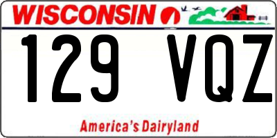 WI license plate 129VQZ