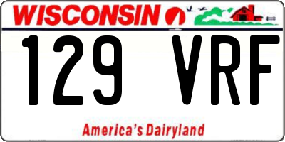 WI license plate 129VRF