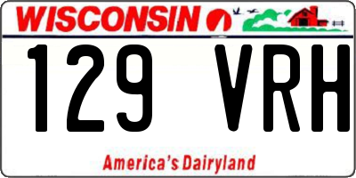 WI license plate 129VRH