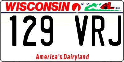 WI license plate 129VRJ