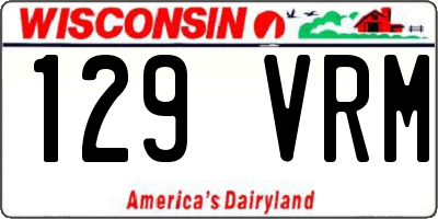 WI license plate 129VRM