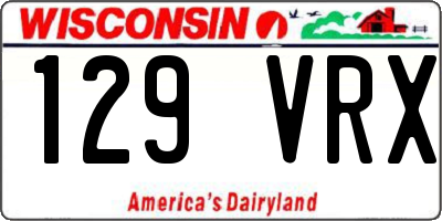 WI license plate 129VRX