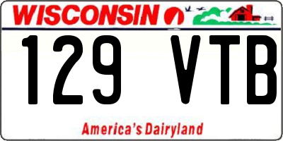 WI license plate 129VTB