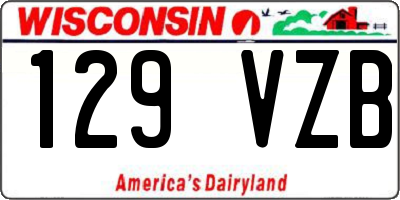 WI license plate 129VZB