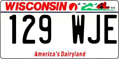 WI license plate 129WJE