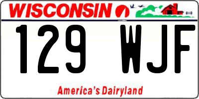 WI license plate 129WJF