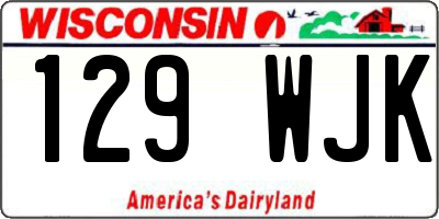 WI license plate 129WJK