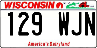 WI license plate 129WJN