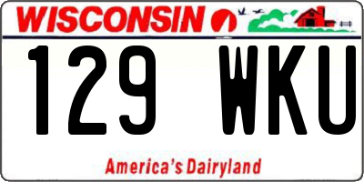 WI license plate 129WKU